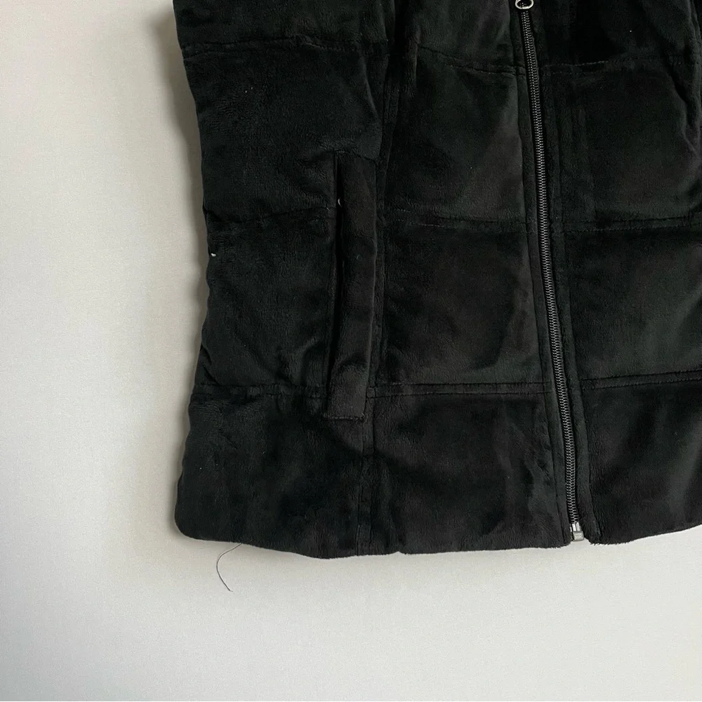 Eddie Bauer Vest Women Sz M Black Velvet Premium Goose Down Outdoor Hiking Y2K - Picture 9 of 10